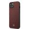 Mercedes-Benz pour iPhone 13 Mini - Real Leather Stars Pattern - Rouge
