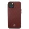 Mercedes-Benz pour iPhone 13 Mini - Real Leather Stars Pattern - Rouge