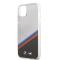 BMW Coque arrière rigide pour iPhone 13 Mini - Diagonal - Tricolor - Transparent