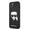 Karl Lagerfeld Coque arrière pour iPhone 13 Mini - Karl's head - Noir