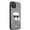 Karl Lagerfeld Coque arrière pour iPhone 13 Mini - Karl's head - Argent