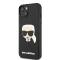 Karl Lagerfeld Coque arrière pour iPhone 13 Mini - 3D Rubber Karls Head - Noir