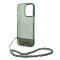 Guess coque arrière rigide pour iPhone 14 Pro Max - Translucide - avec sangle - Vert
