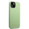 Guess coque en silicone pour iPhone 14 - Metal logo - Vert
