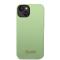 Guess coque en silicone pour iPhone 14 Plus - Metal logo - Vert