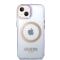 Guess coque arrière rigide pour iPhone 14 Plus - Gold Buttons & Camera - Magsafe Compatible - Translucide - Violet