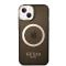 Guess coque arrière rigide pour iPhone 14 - Gold Buttons & Camera - Magsafe Compatible - Translucide - Noir