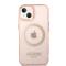Guess coque arrière rigide pour iPhone 14 Plus - Gold Buttons & Camera - Magsafe Compatible - Translucide - Rose