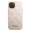 Guess coque arrière rigide pour iPhone 14 Plus - Collection 4G - Gold Camera & Buttons - Magsafe Compatible - Rose