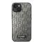 Karl Lagerfeld pour iPhone 14 - Saffiano Leather - Metal Logo - Gris