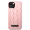 Karl Lagerfeld pour iPhone 14 - Saffiano Leather - Metal Logo - Rose