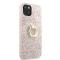 Guess coque arrière rigide pour iPhone 14 Plus - Collection 4G - Avec porte-bague - Rose