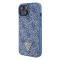 Guess Coque arrière pour iPhone 15 - Collection 4G Triangle - Strass - Bleu