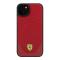 Ferrari Coque arrière pour iPhone 15 Plus - Magsafe - Carbon - Rouge