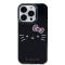 Hello Kitty Coque arrière pour iPhone 15 Pro - Kitty Face - Noir