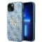 Guess Coque arrière pour iPhone 15 - Collection 4G - Big Metal Logo - Bleu