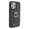 Guess Coque arrière pour iPhone 15 Pro Max - 4G - Avec porte-bague - Gris