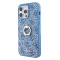 Guess Coque arrière pour iPhone 15 Pro Max - 4G - Avec porte-bague - Bleu