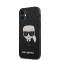 Karl Lagerfeld Coque arrière pour Apple iPhone 12 Mini - Noir Saffiano Head