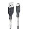 FORCELL Carbon câble USB à Micro 2,4A CB-03A noir  1m