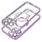 Coque couverture Electro Mag compatible avec MagSafe pour iPhone 14 violet foncé