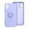 Coque en Silicone avec anneau pour iPhone 15 PRO MAX violet