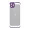 Coque mini pare-chocs avec protection d'îlot de caméra pour iPhone 15 PRO violet foncé