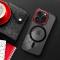 Coque bordure de couleur compatible avec MagSafe pour iPhone 15 PLUS noir rouge