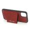 Pierre Cardin Etui pour Apple iPhone 11 - Rouge Coque arrière cuir véritable