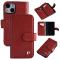 Pierre Cardin Etui pour iPhone 13 Mini   - Porte-cartes pour 6 cartes - Fermeture magnétique - Rouge