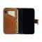 Pierre Cardin Etui pour iPhone 13 Mini   - Porte-cartes pour 6 cartes - Fermeture magnétique - Marron