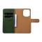 UNIQ Accessory Coque pour iPhone 13 Pro - 2 in 1 Porte-cartes type livre et couverture arrière - Vert