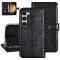 UNIQ Accessory Étui pour Samsung Galaxy S23 - Porte-cartes pour 3 cartes - Fermeture magnétique -Noir