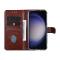 UNIQ Accessory Étui pour Samsung Galaxy S23 Plus - Porte-cartes pour 3 cartes - Fermeture magnétique -Marron