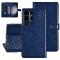 UNIQ Accessory Étui pour Samsung Galaxy S23 Ultra - Porte-cartes pour 3 cartes - Fermeture magnétique -Bleu