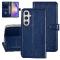 UNIQ Accessory Étui pour Samsung Galaxy A54 5G - Porte-cartes pour 3 cartes - Fermeture magnétique -Bleu