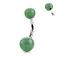 Piercing nombril boules en pierre naturelle avec inserts filetés en acier chirurgical 316L Couleur : Vert Jade