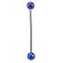 Piercing industriel Balle Acrylique revêtement métallique couleur bleu - taille = 1.6mm 35mm