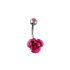 Piercing nombril  rose rose en acier chirurgical 316L