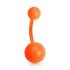 Piercing nombril solide boules acrylique Orange