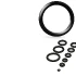 Lot de 10 pièces O-ring en silicone [3] Oring - noir