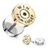 Faux Plug bullet ip or en acier chirurgical 316L - Gold