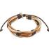 Bracelet cuir marron String Multi avec cordon