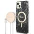 Set Guess Coque + Chargeur iPhone 14 6.1" noir/noir coque rigide Marble MagSafe