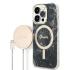 Set Guess Coque + Chargeur iPhone 14 Pro 6.1" noir/noir coque rigide Marble MagSafe