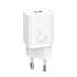 Baseus Super Si 1C fast wall charger USB Type C 25W Power Delivery Charge rapide white 