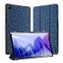 Dux Ducis Domo Étui Tablette Pliable avec Fonction de Sommeil Intelligente pour Samsung Galaxy Tablette A7 10.4 '' 2020 Bleu