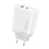 Dudao USB / USB Type C Power Delivery chargeur rapide 3.0 3A 22.5W blanc
