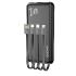 Dudao K6Pro Universal 10000mAh Power Bank avec câble USB, USB Type C, Lightning Black 