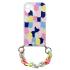 Color Chain Coque Gel Etui souple et élastique avec un pendentif chaîne pour iPhone 13 Pro Max multicolore (1)